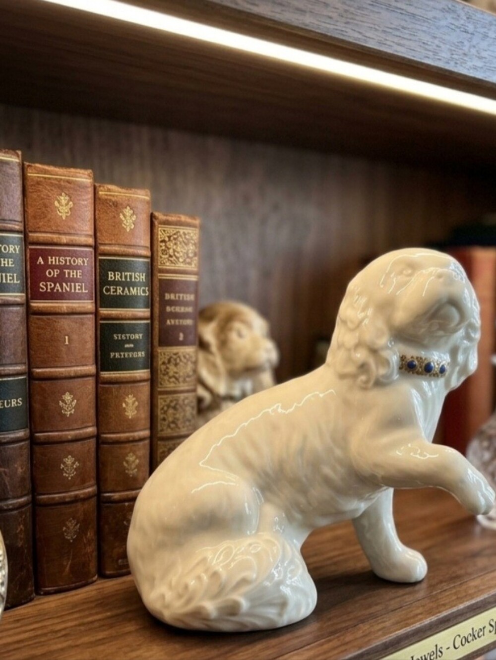 Vintage 90s Lenox China Jewels COCKER SPANIEL Figurine Made in USA